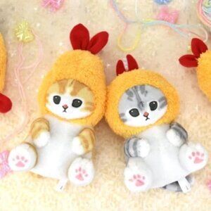 NWT Mofusand Kawaii Cat Plush with Fried Shrimp Tempura Hat